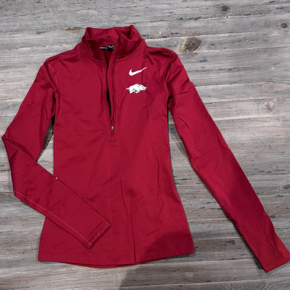 EUC Nike DriFit Arkansas Razorbacks Quarter-Zip Pullover